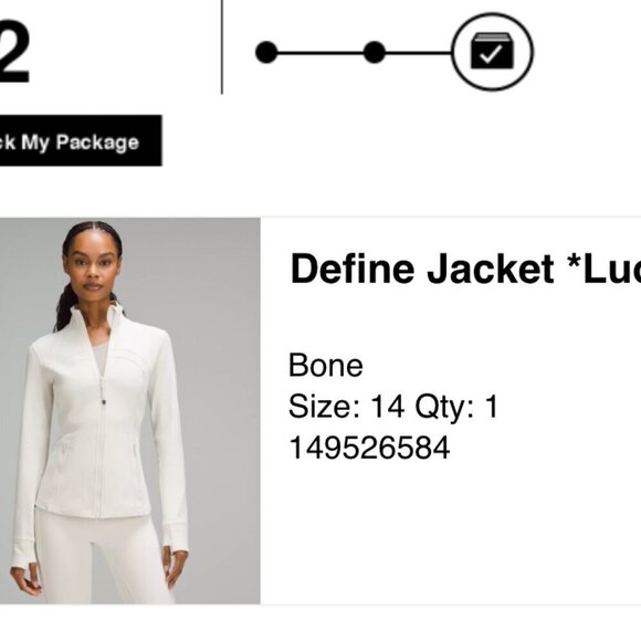 Lululemon NWT Define Jacket Luon Bone size 14 - Picture 2 of 6
